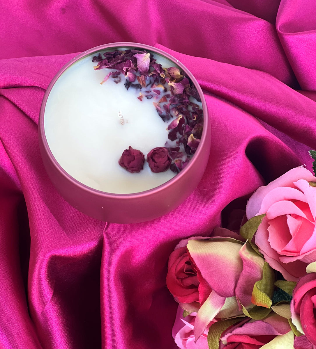 Rose Magic - Organic Rose Petals - Botanical Soy Candle – Ojai Botanika