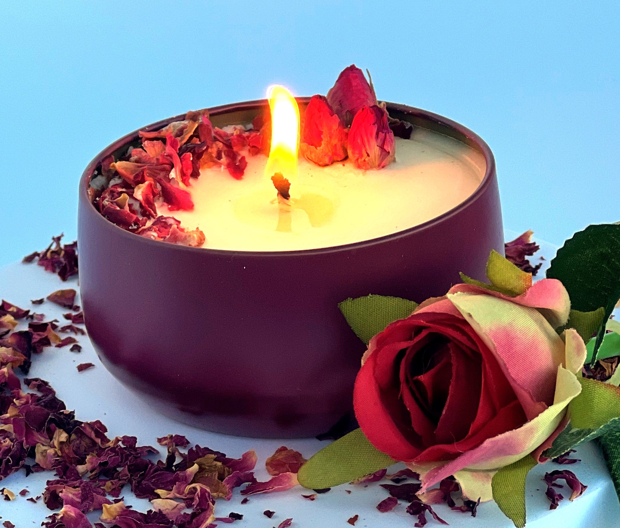 REAL Red Rose Petals, 10 cups + candles – Petal Garden, Inc.